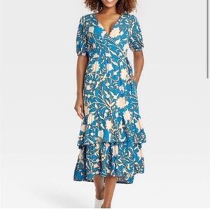 Knox Rose Wrap Dress Maxi - small